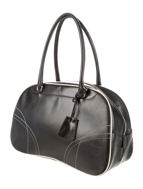 handbag prada bowler|prada leather bowling bag.